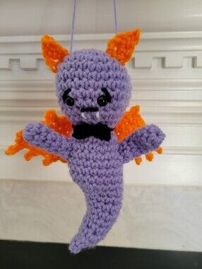Halloween Vampire Bat Ghost Dangler Purple Orange Decoration Ornament BUNDLE